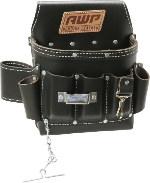 AWP Oil-Tan Leather Electrician Tool Pouch, 1LL-526-2, Brown